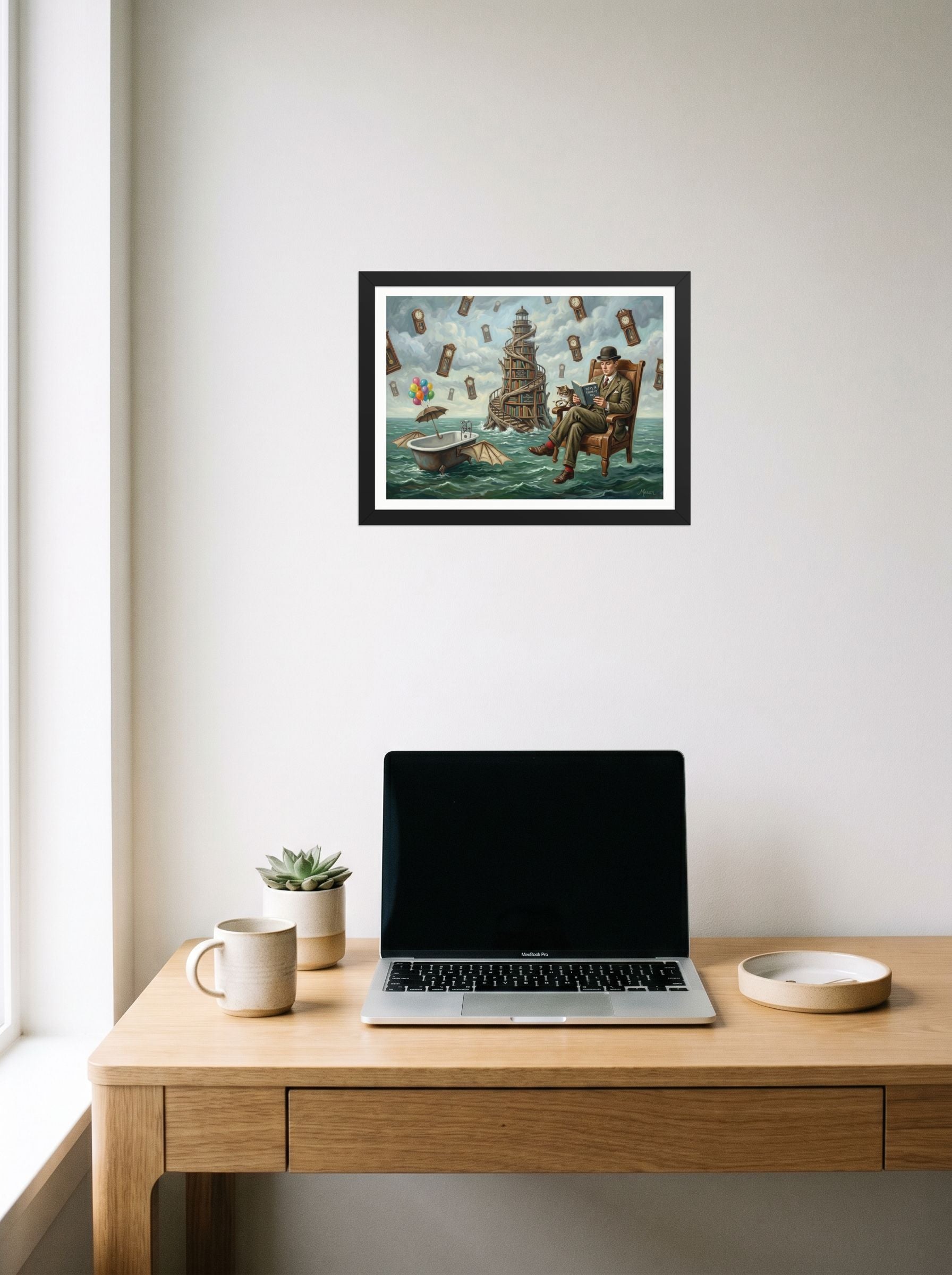 Reading in the Sea of Time Mockup