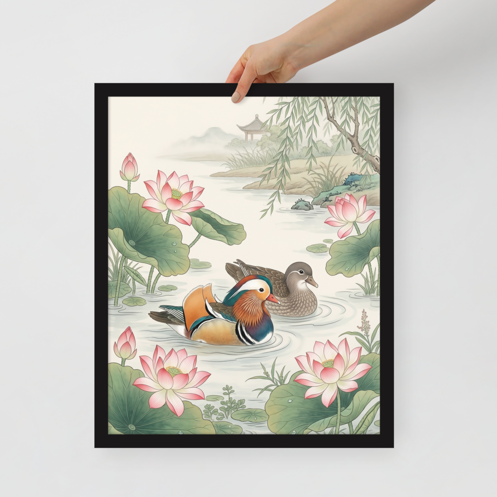 Mandarin Ducks in the Lotus Pond Mockup