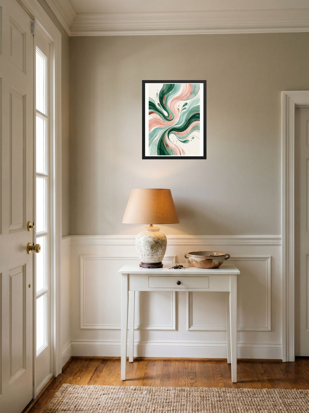 Emerald and Blush Fluidity Mockup