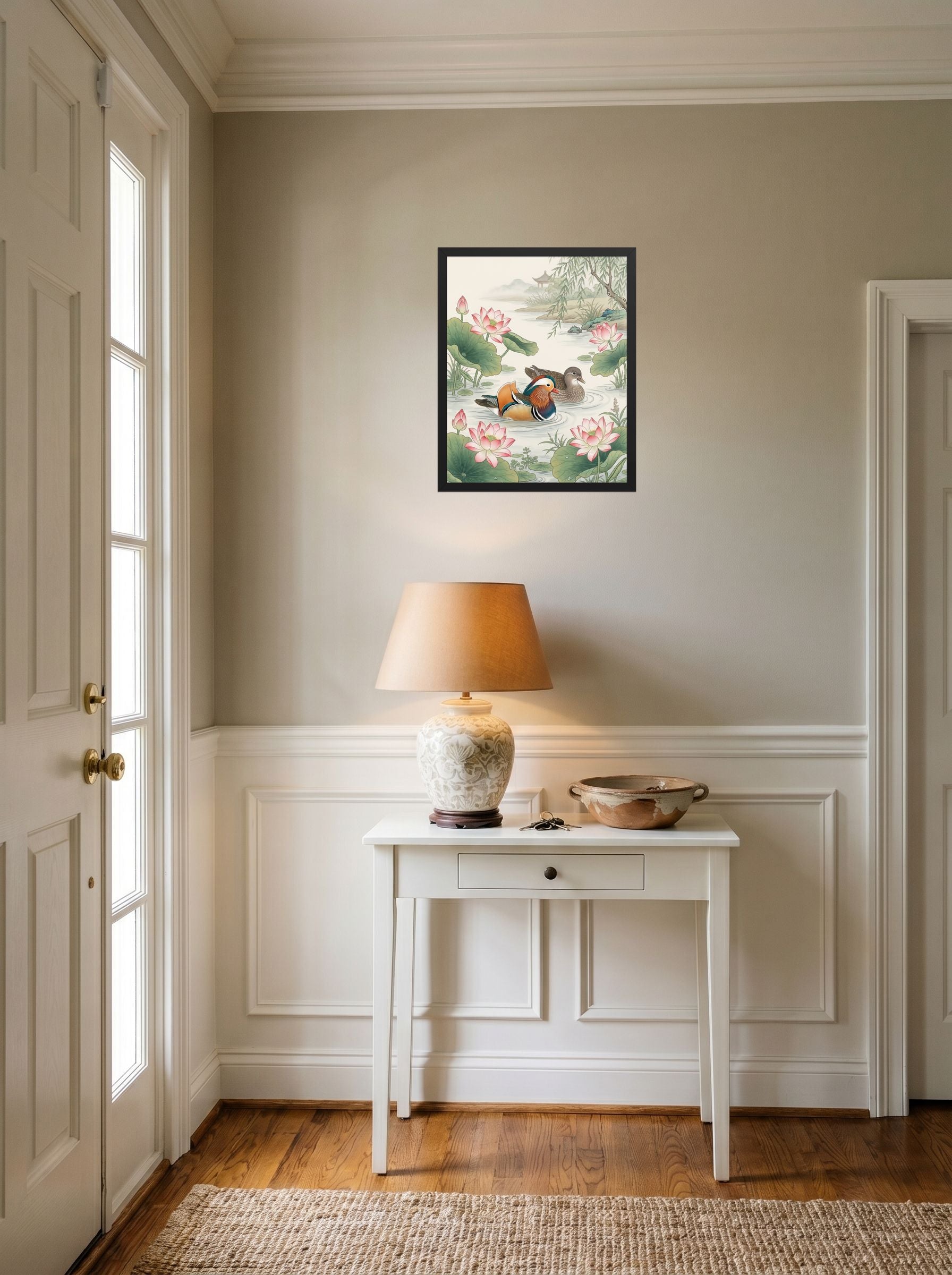 Mandarin Ducks in the Lotus Pond Mockup