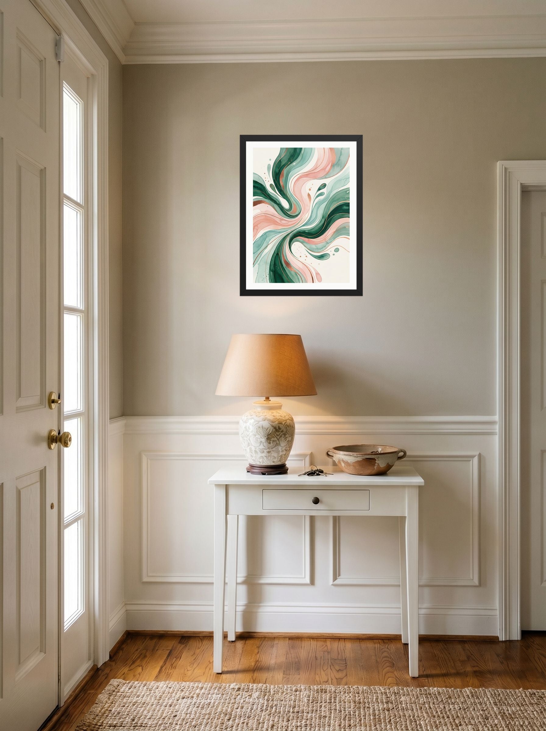 Emerald and Blush Fluidity Mockup
