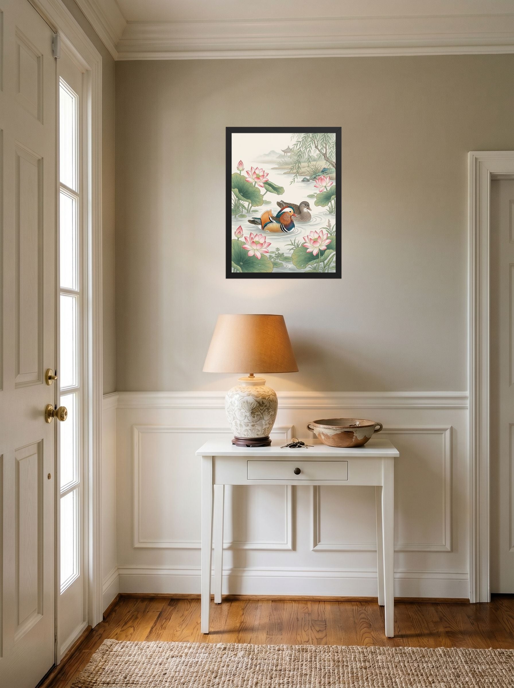 Mandarin Ducks in the Lotus Pond Mockup