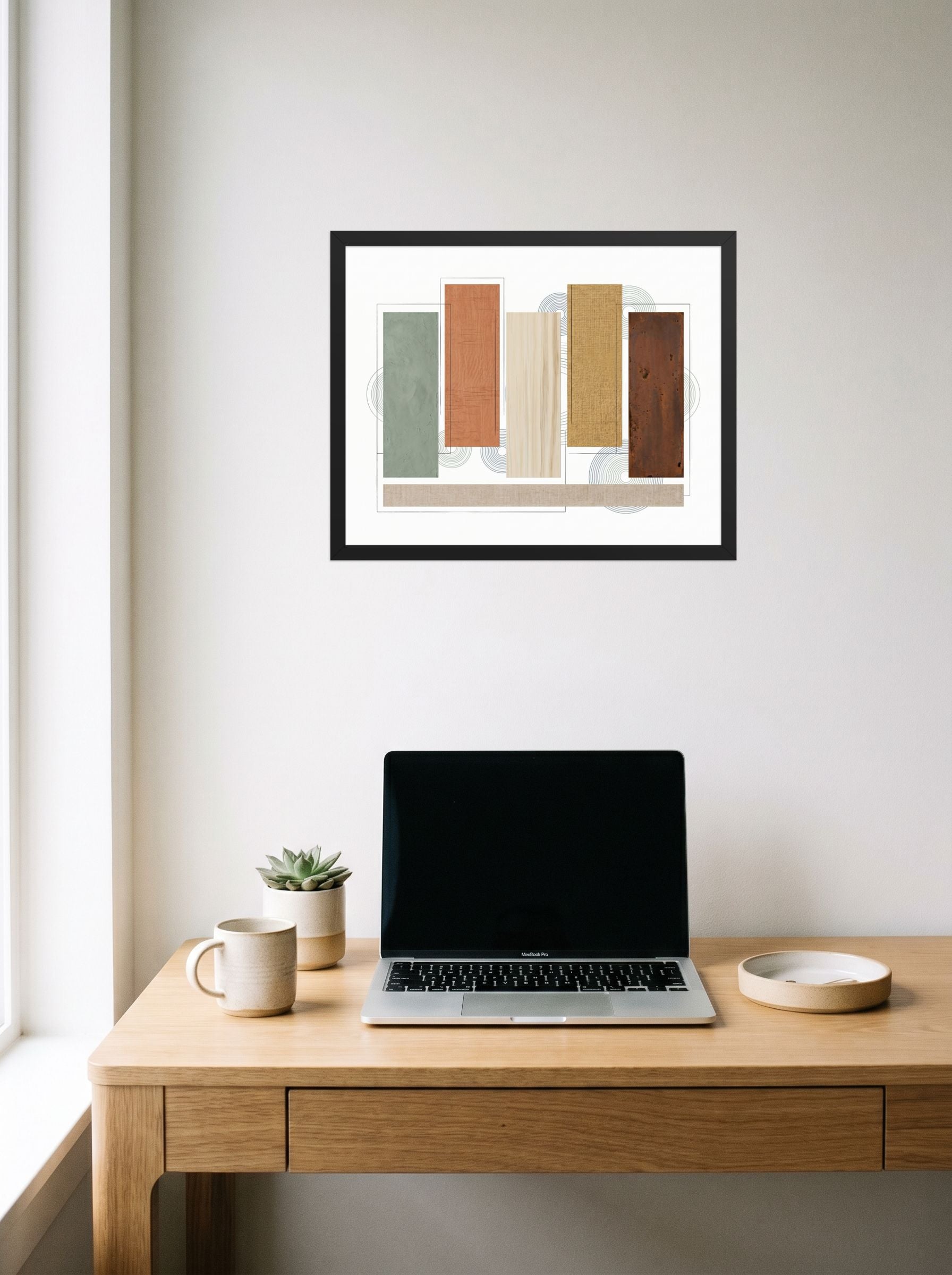 Textured Geometric Symphony Mockup
