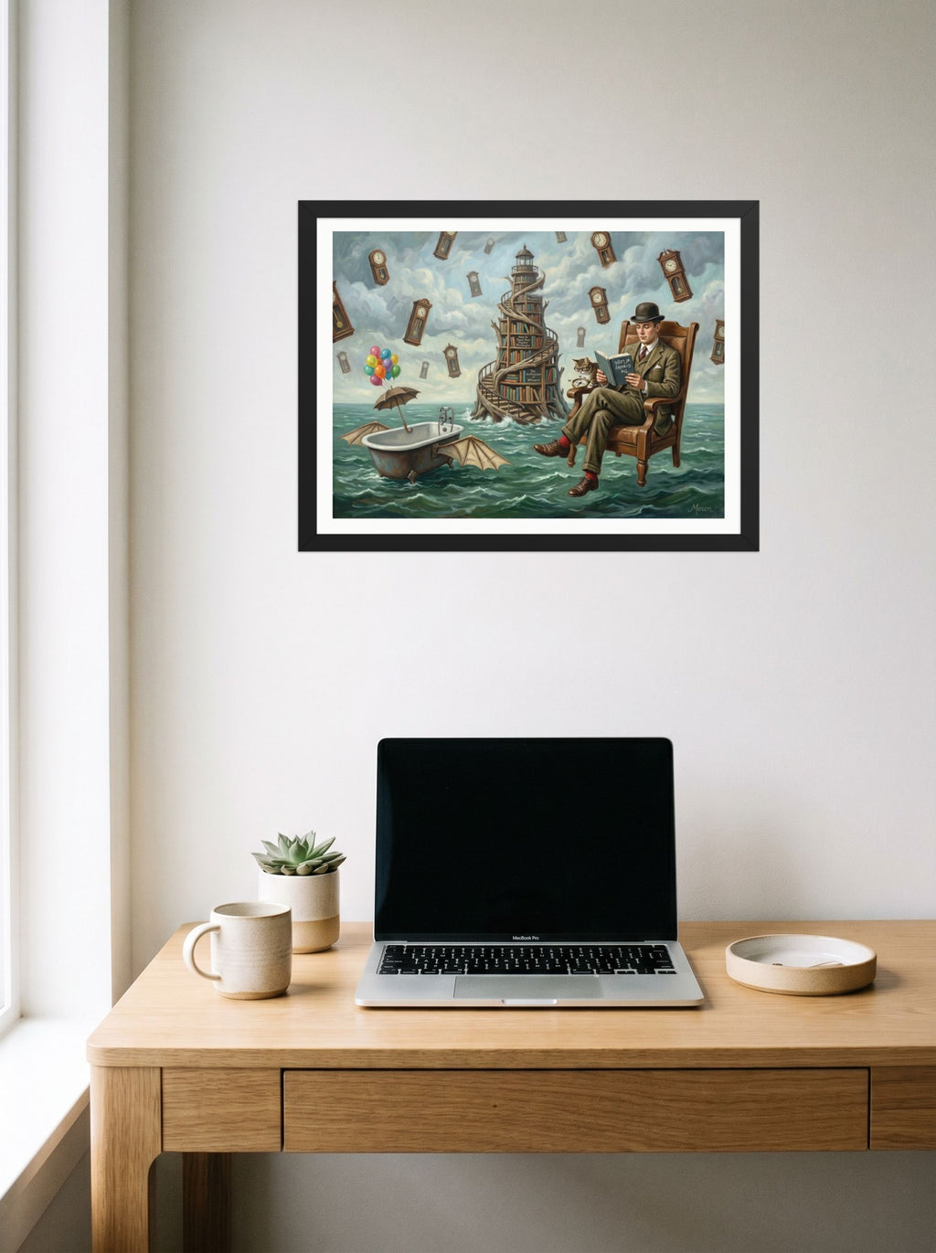 Reading in the Sea of Time Mockup