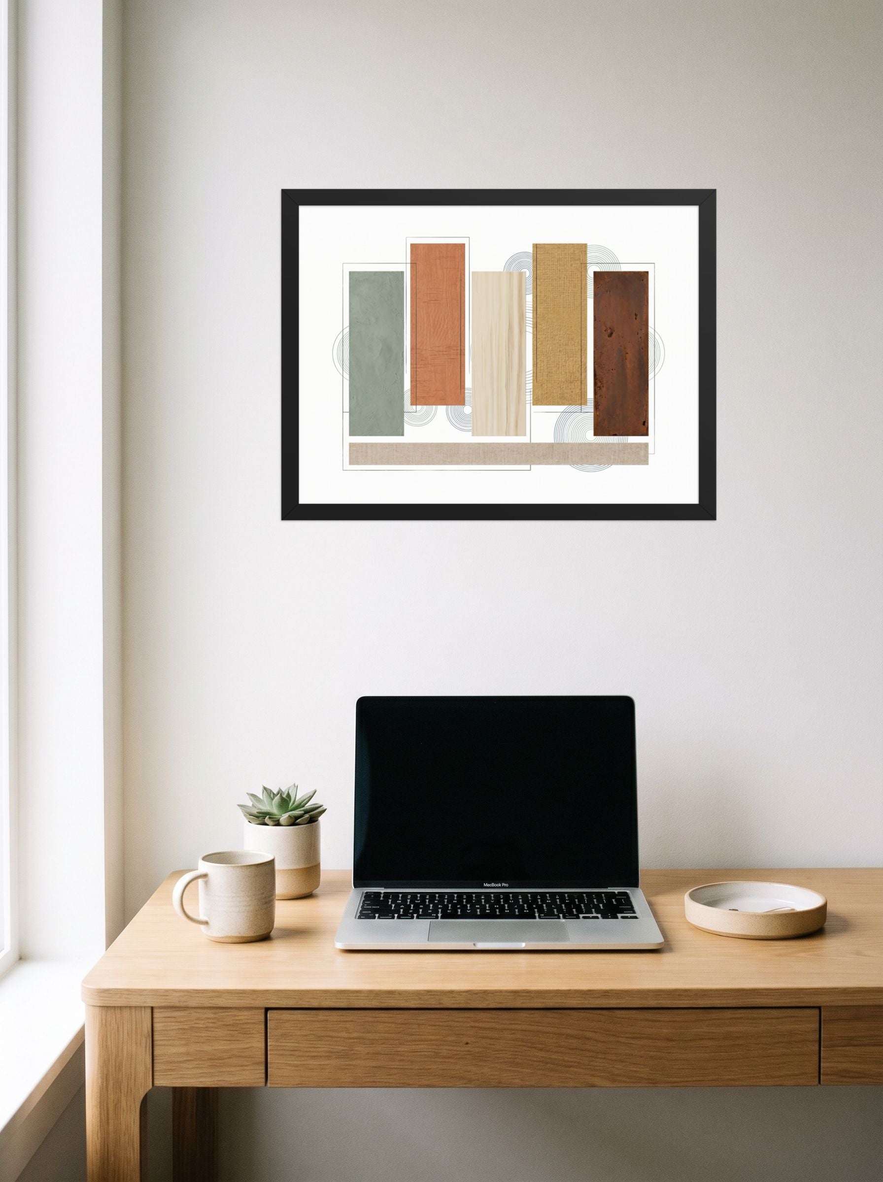 Textured Geometric Symphony Mockup