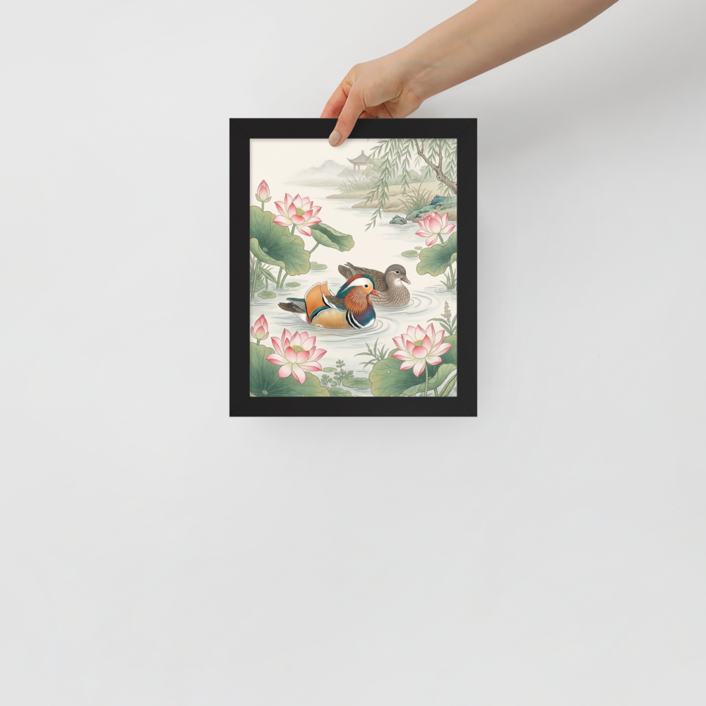 Mandarin Ducks in the Lotus Pond Mockup