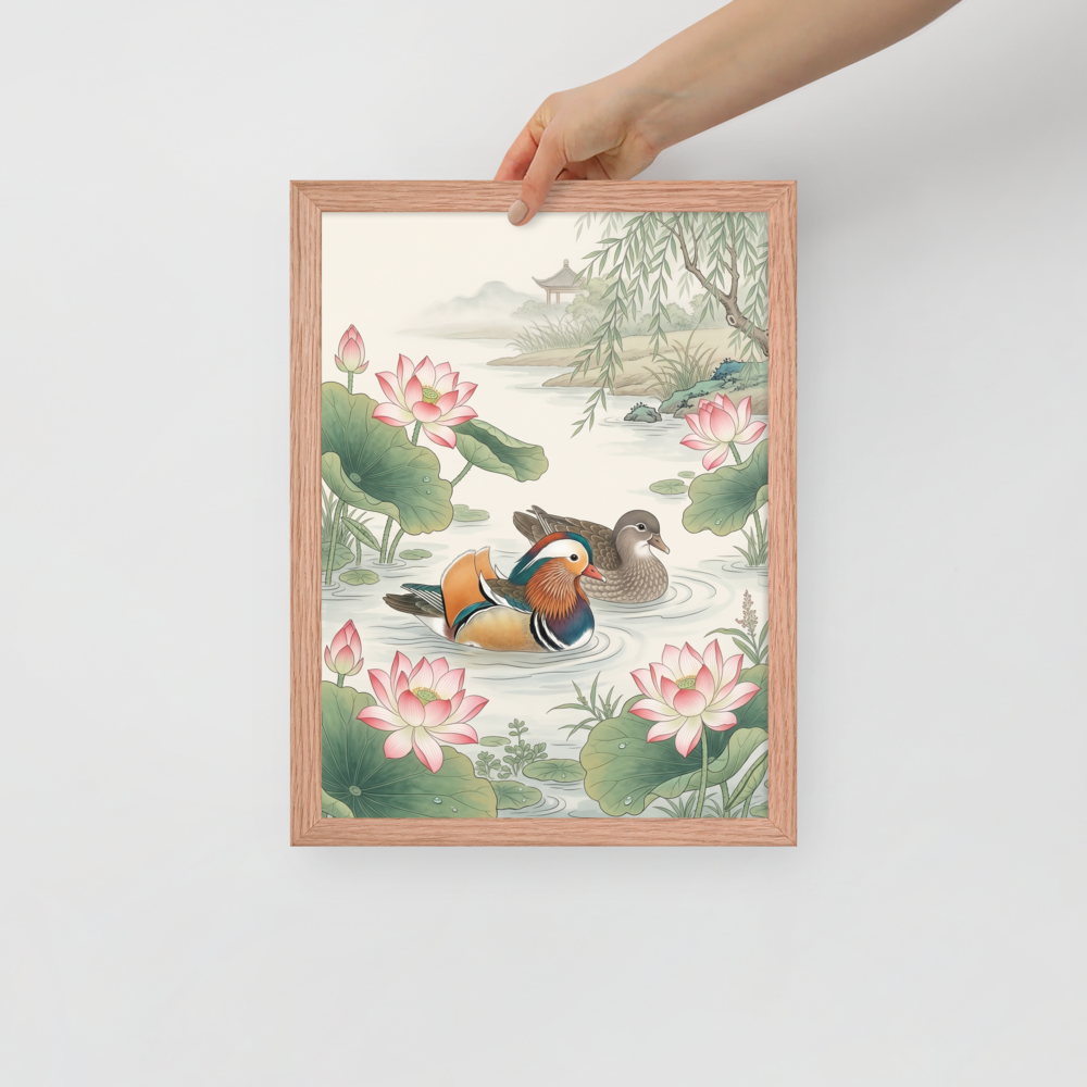 Mandarin Ducks in the Lotus Pond Mockup