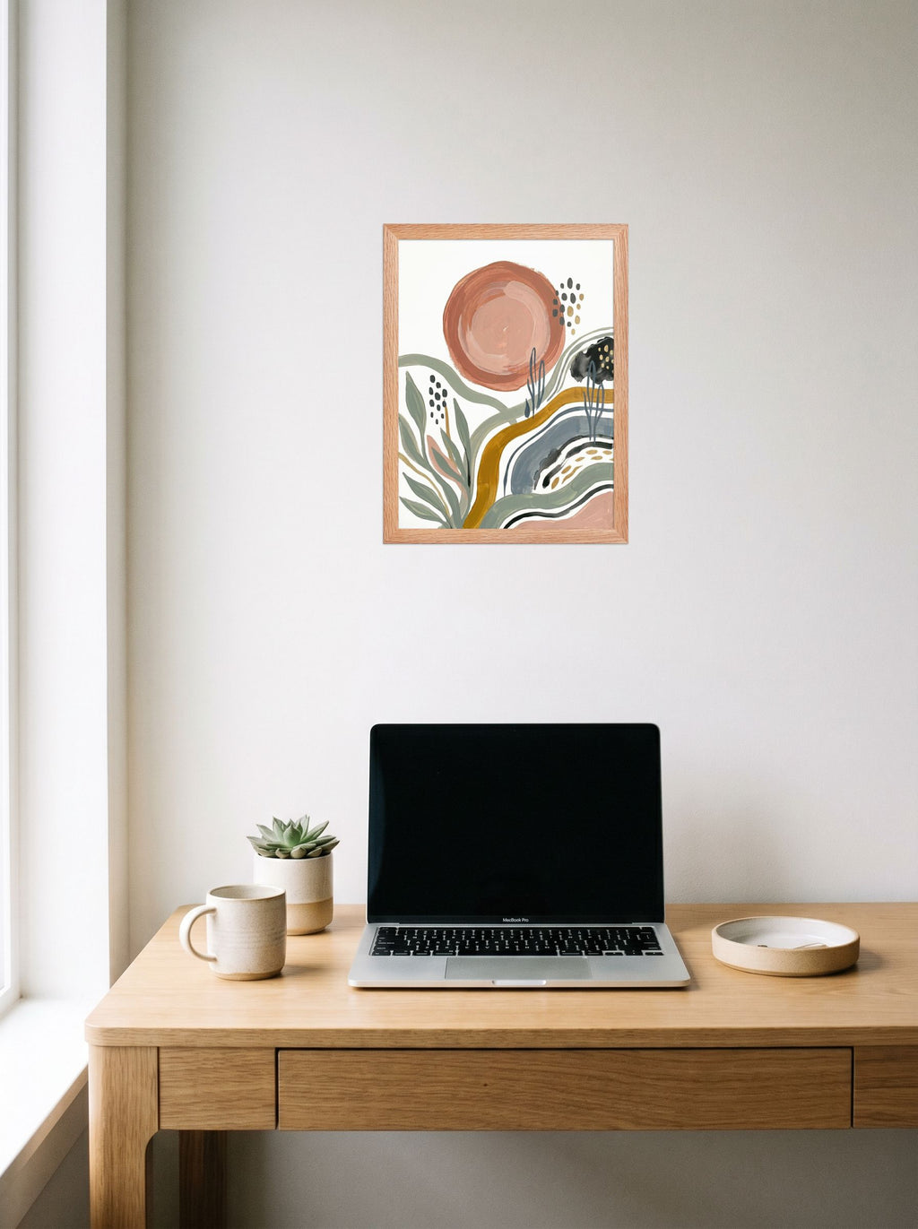 Terracotta Sun and Desert Waves Mockup