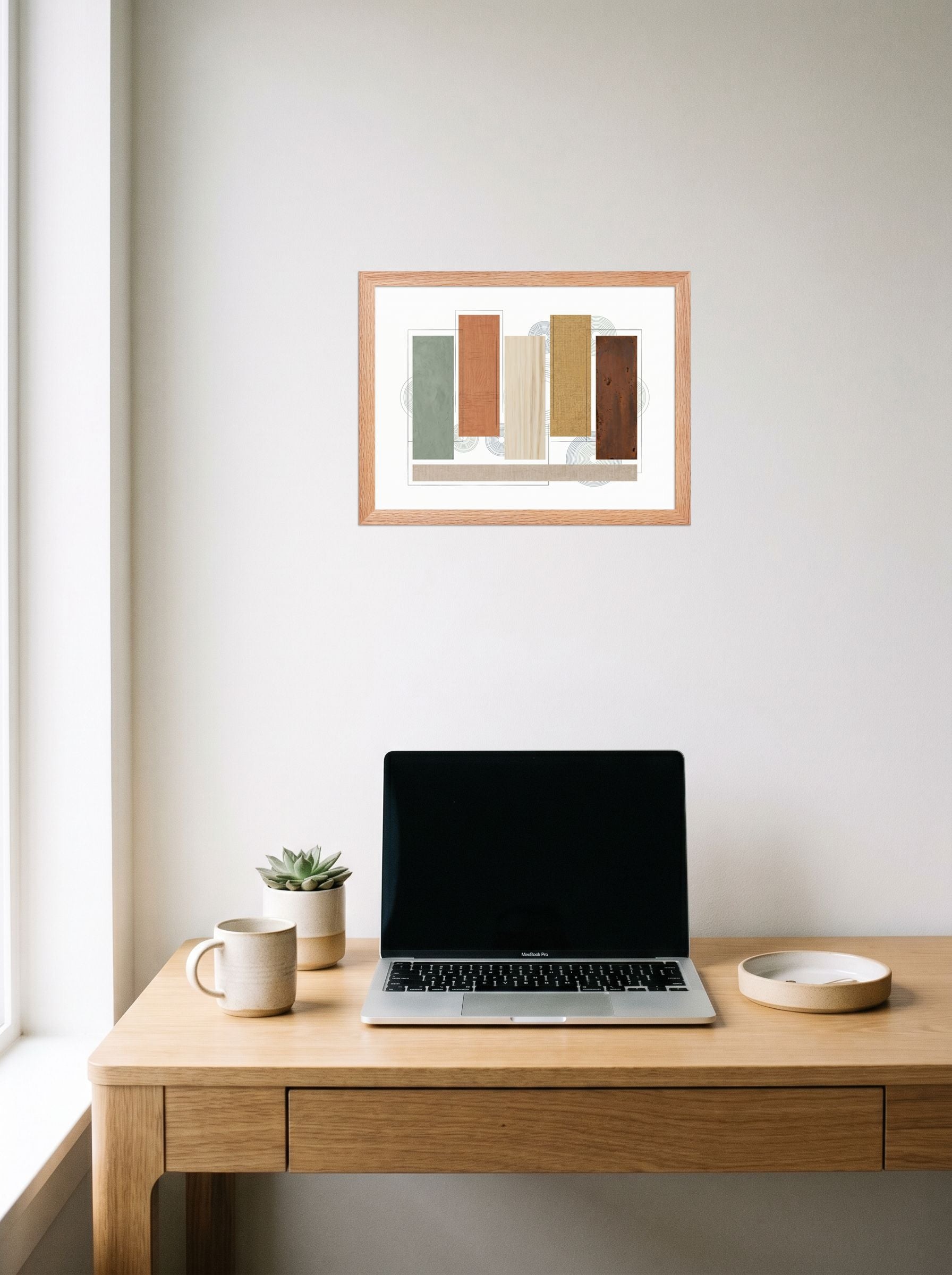 Textured Geometric Symphony Mockup