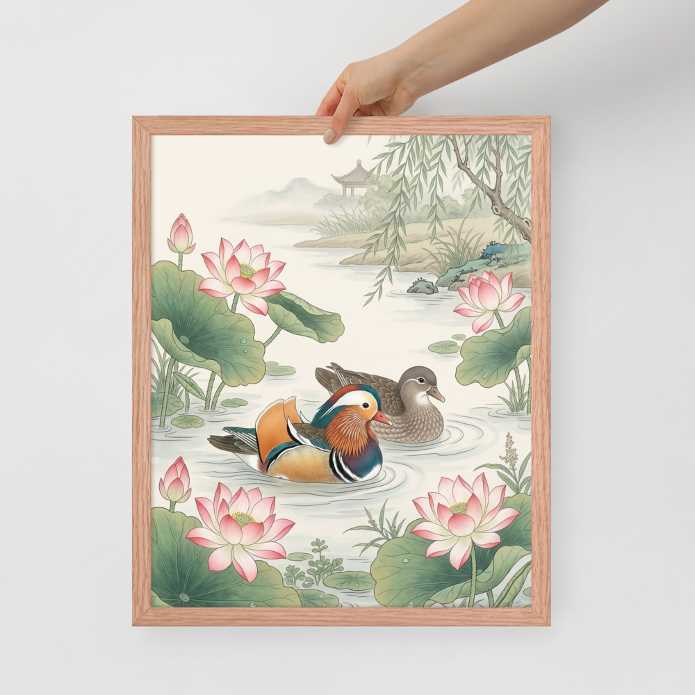 Mandarin Ducks in the Lotus Pond Mockup