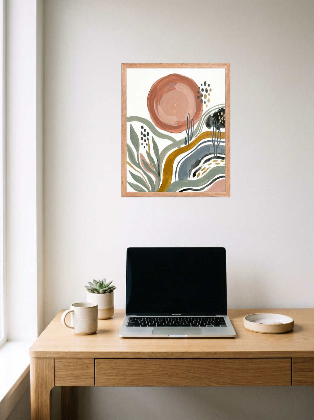 Terracotta Sun and Desert Waves Mockup