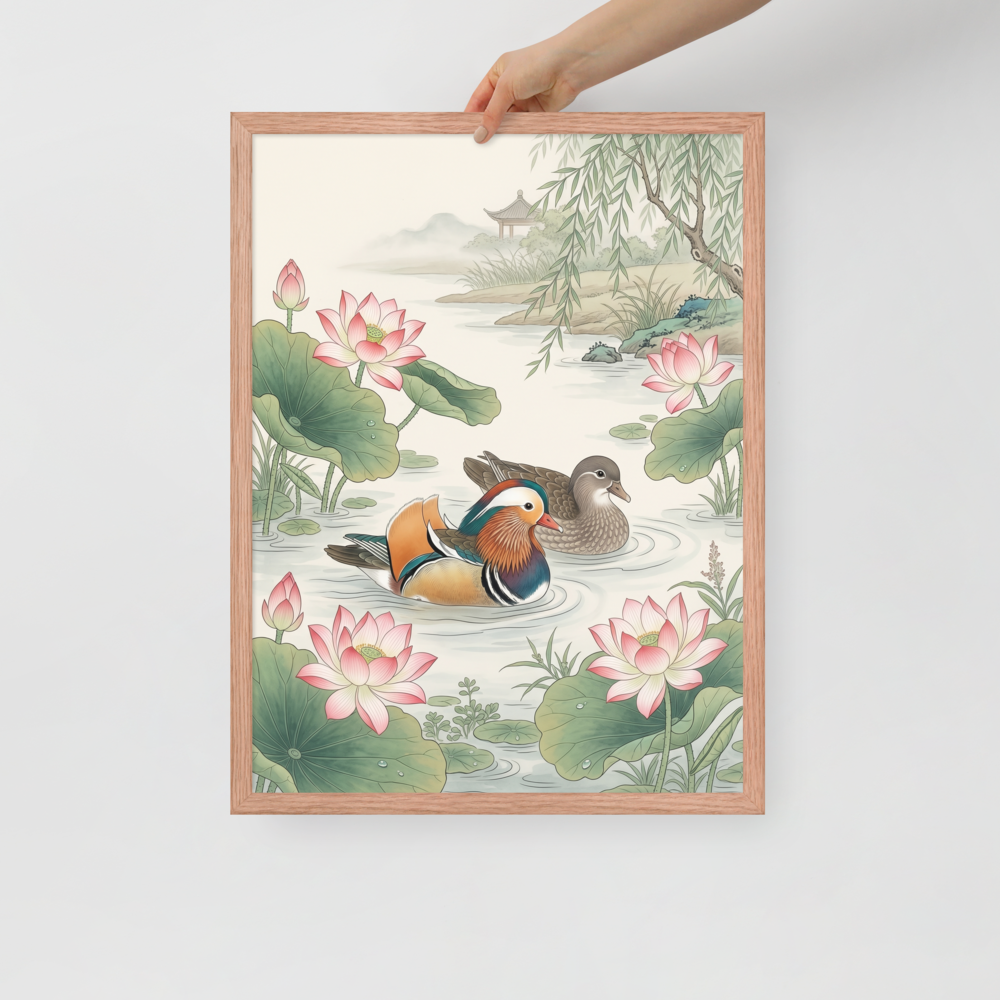 Mandarin Ducks in the Lotus Pond Mockup