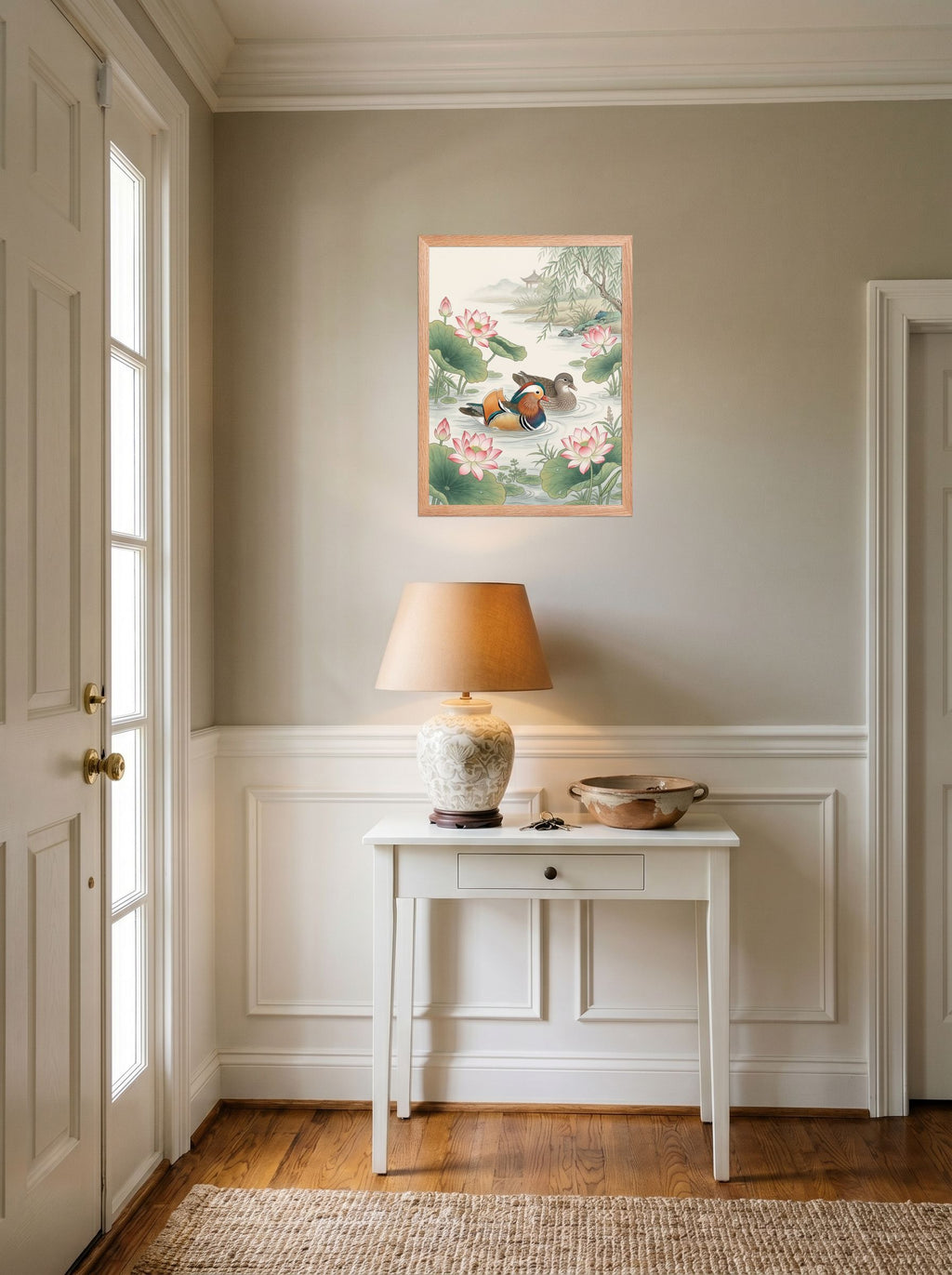 Mandarin Ducks in the Lotus Pond Mockup