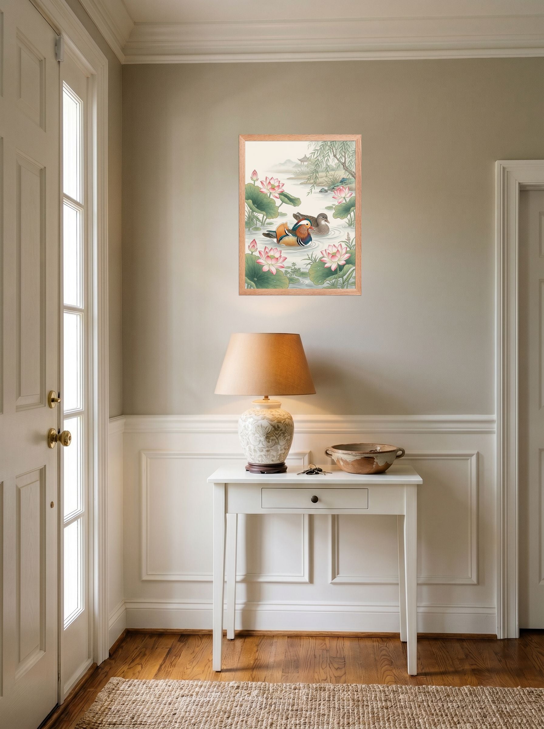 Mandarin Ducks in the Lotus Pond Mockup