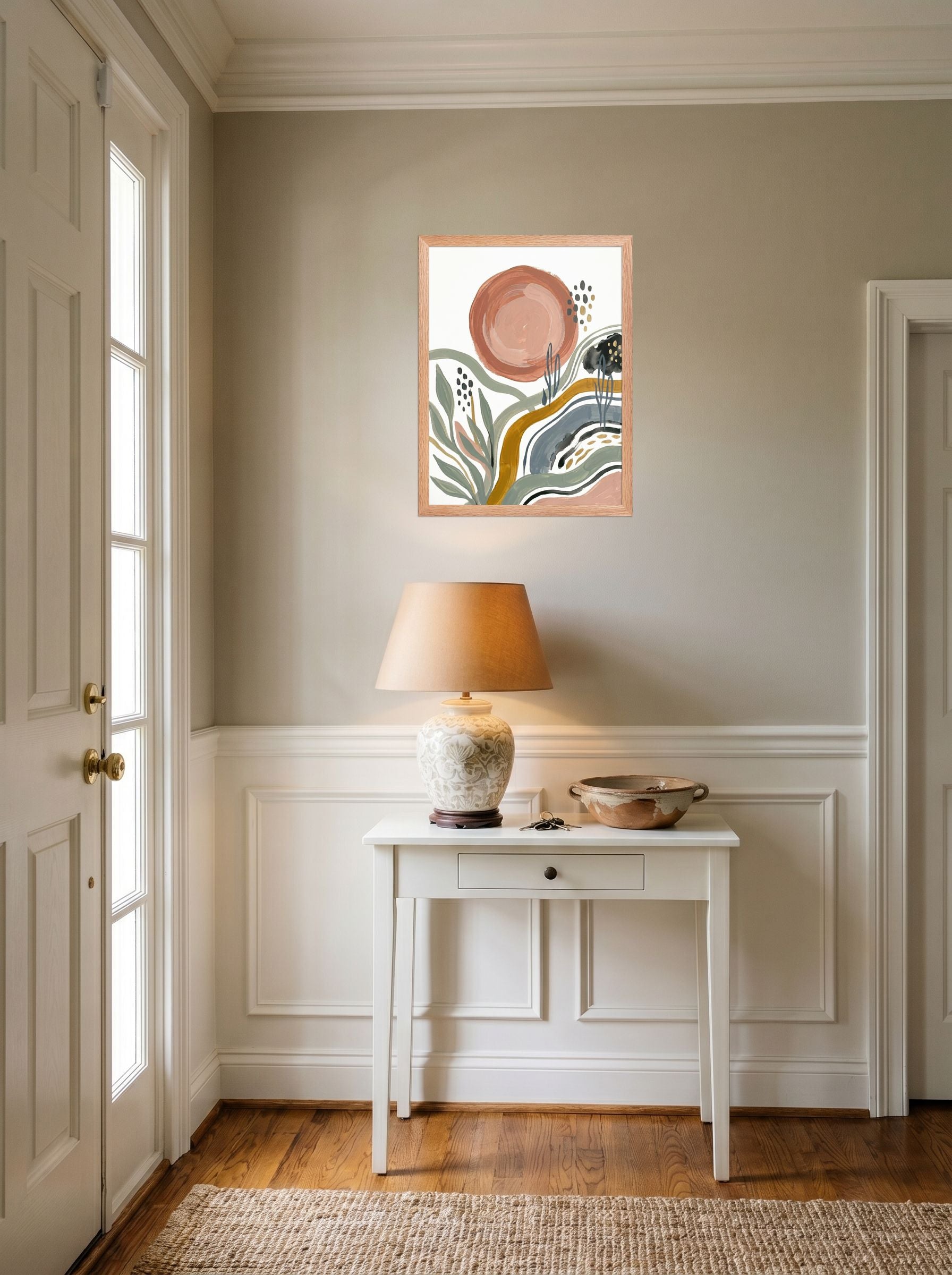 Terracotta Sun and Desert Waves Mockup