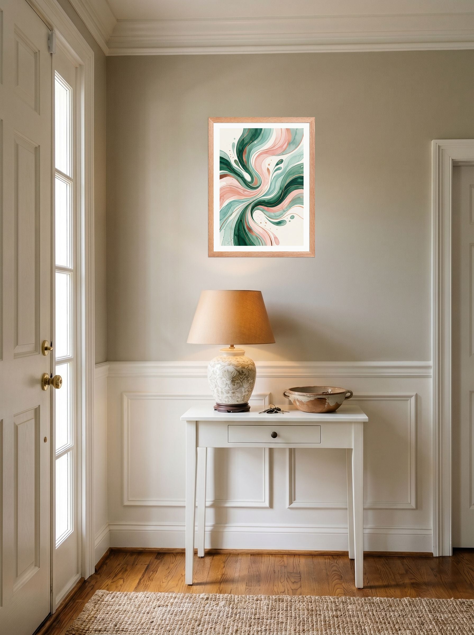 Emerald and Blush Fluidity Mockup