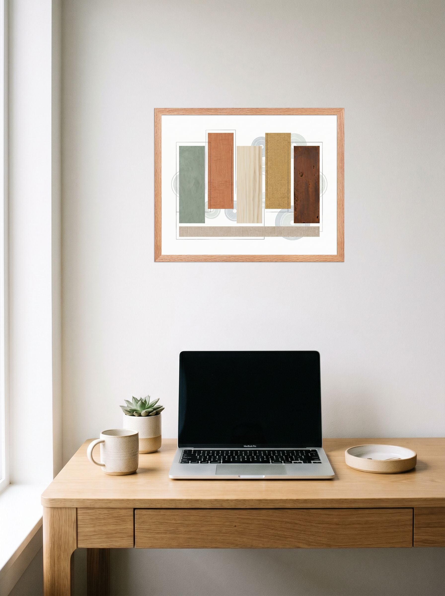 Textured Geometric Symphony Mockup