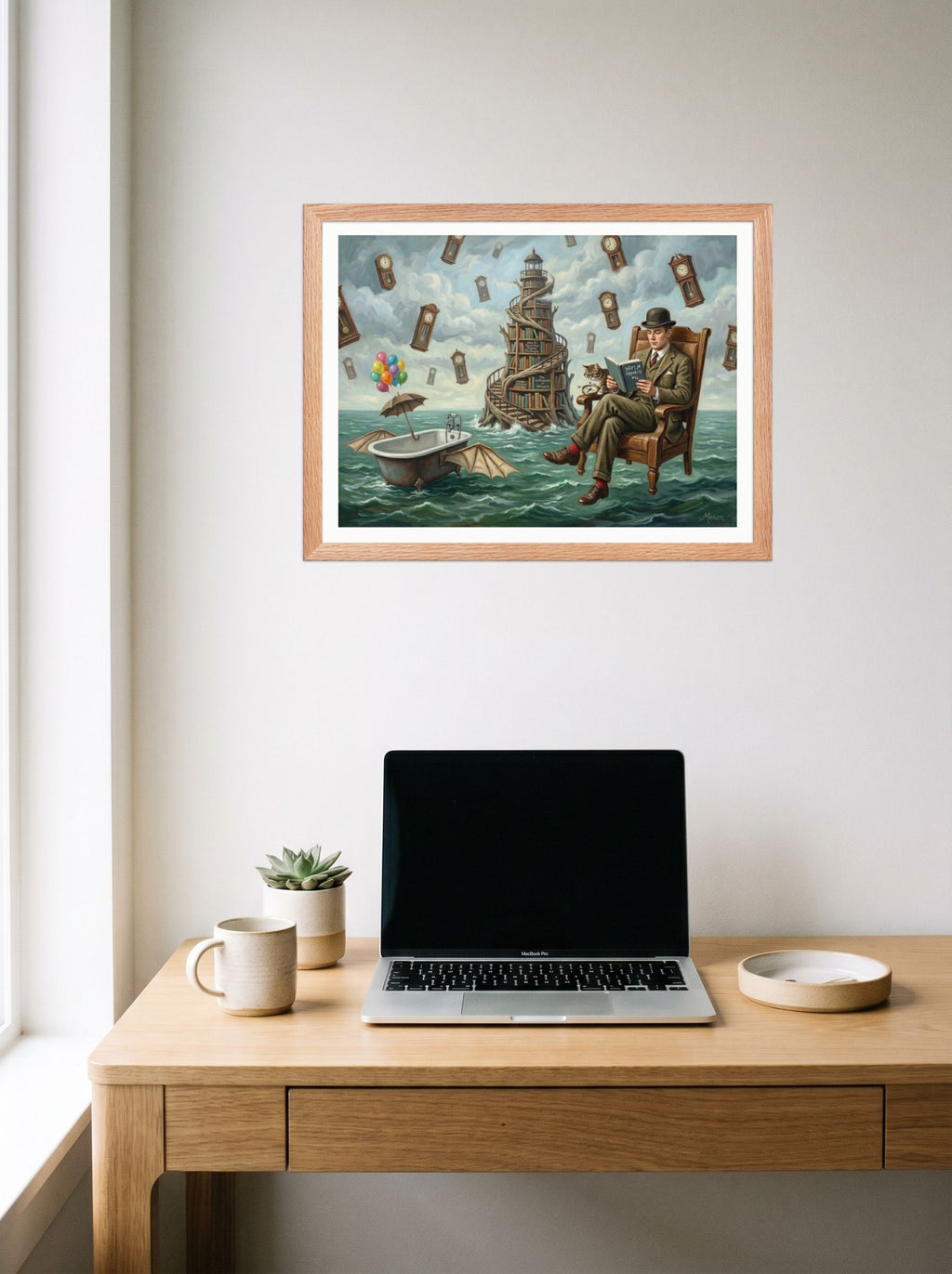 Reading in the Sea of Time Mockup