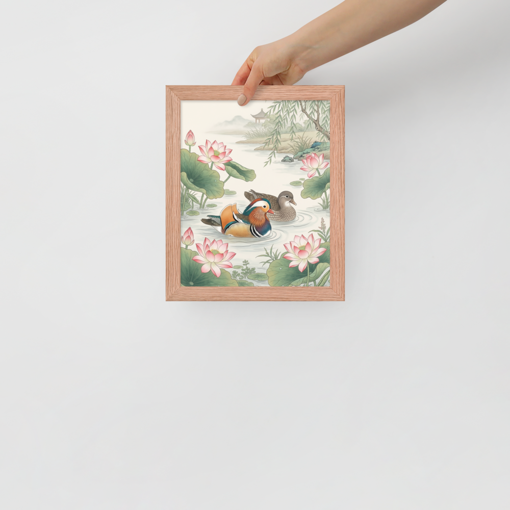 Mandarin Ducks in the Lotus Pond Mockup