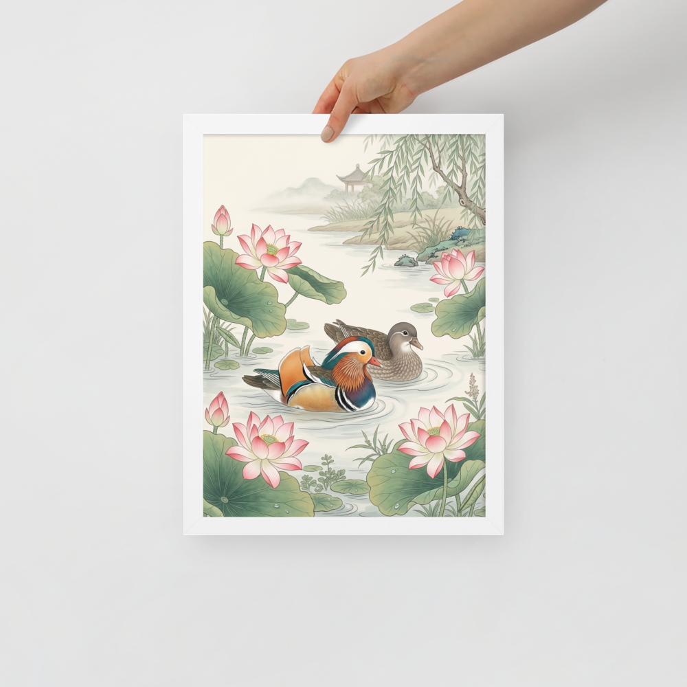 Mandarin Ducks in the Lotus Pond Mockup