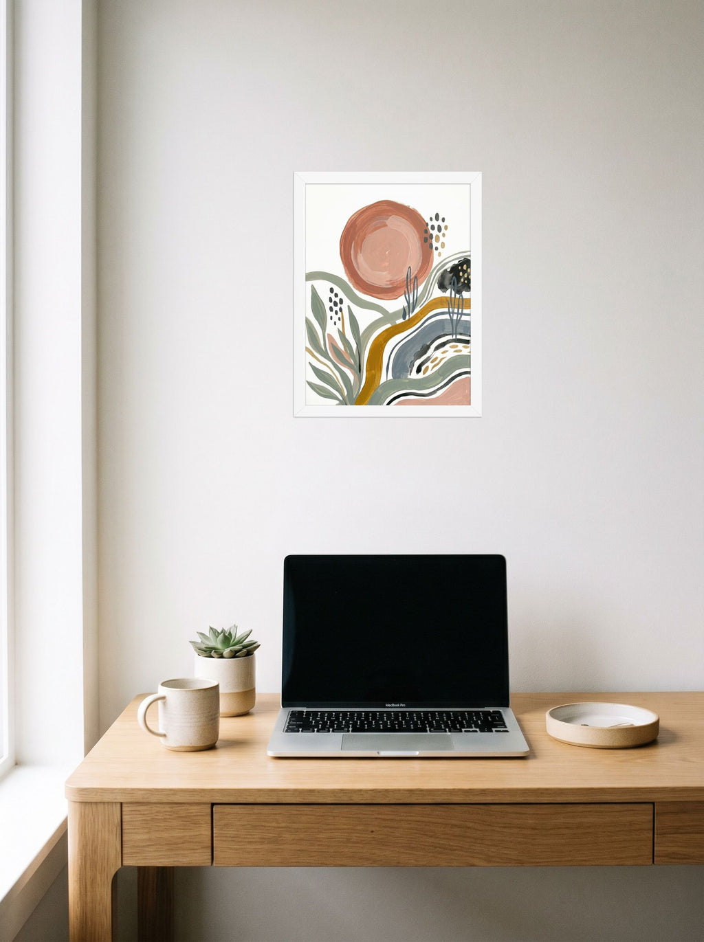 Terracotta Sun and Desert Waves Mockup