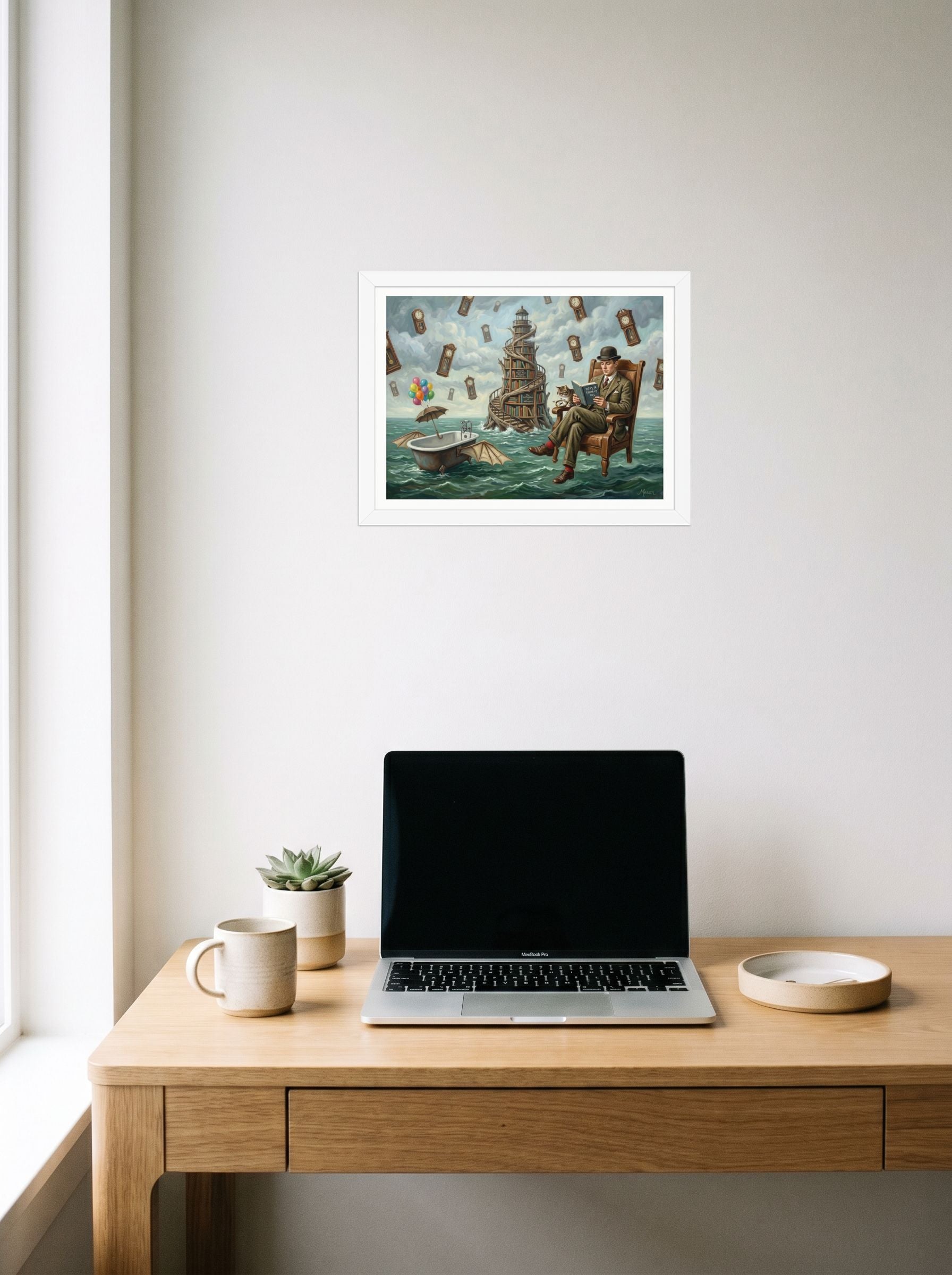 Reading in the Sea of Time Mockup