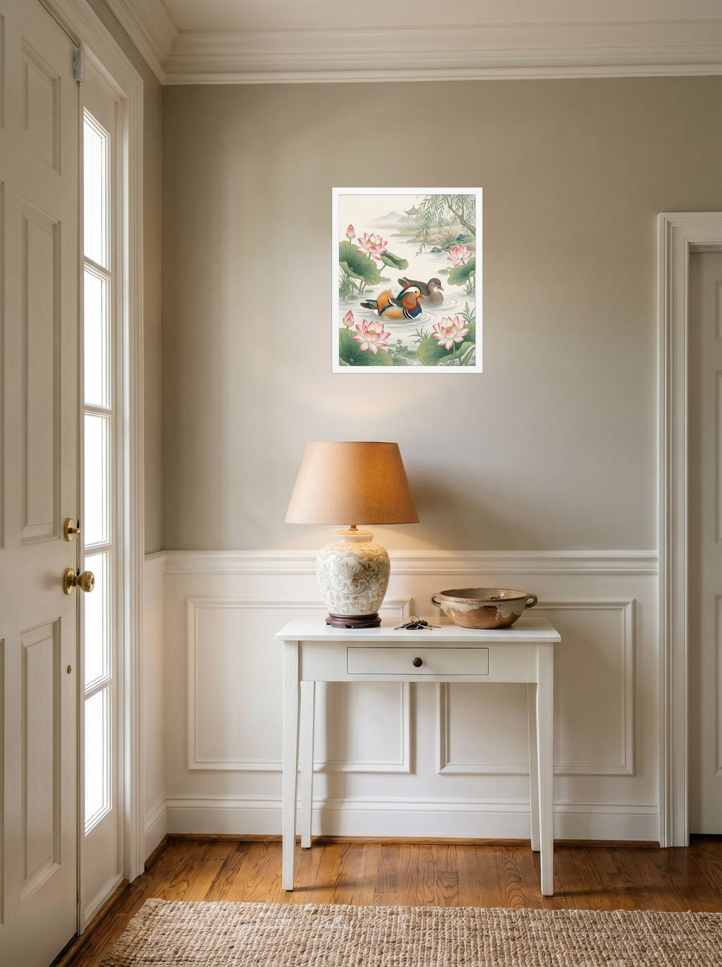 Mandarin Ducks in the Lotus Pond Mockup