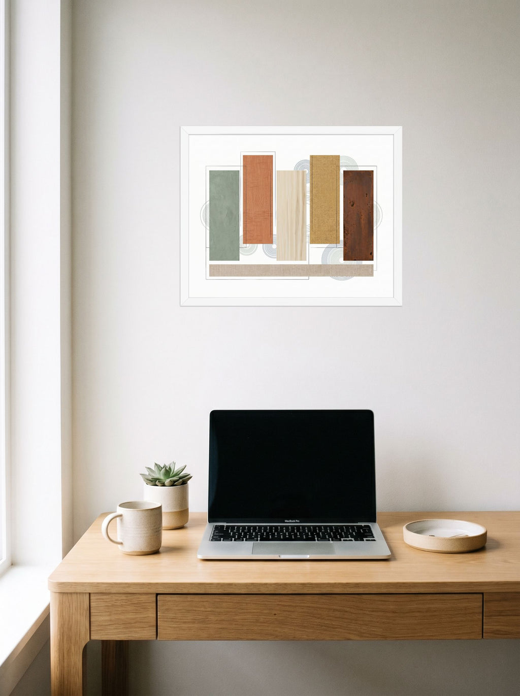 Textured Geometric Symphony Mockup