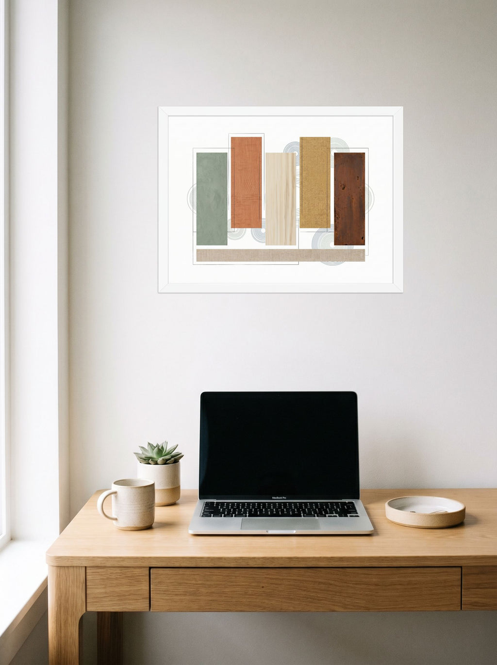 Textured Geometric Symphony Mockup