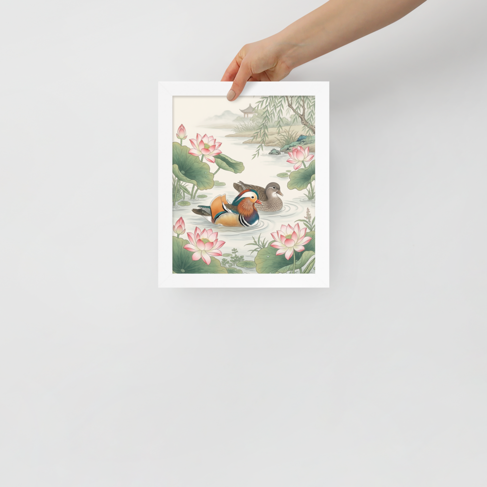 Mandarin Ducks in the Lotus Pond Mockup