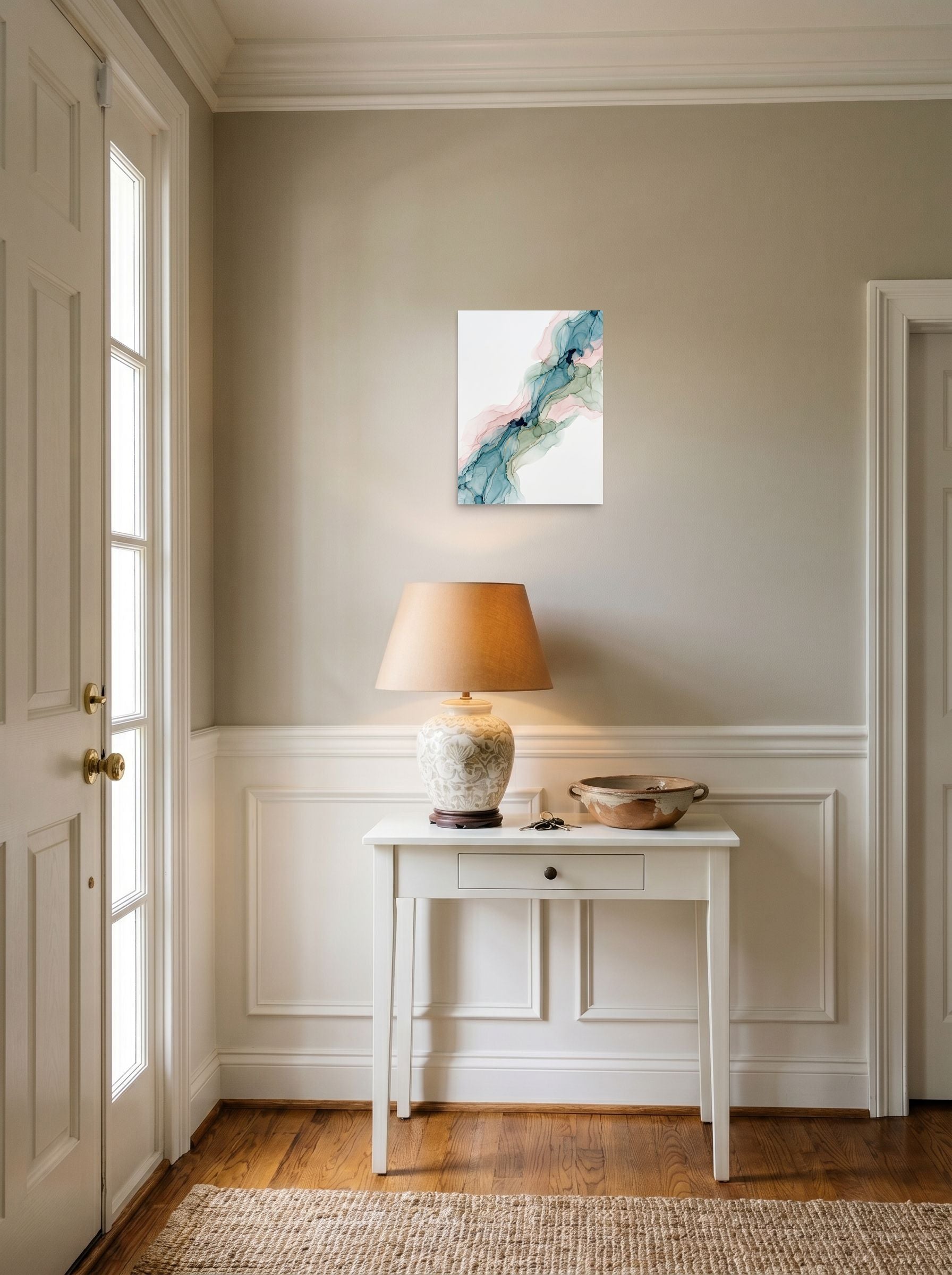Teal and Blush Alcohol Ink Mockup