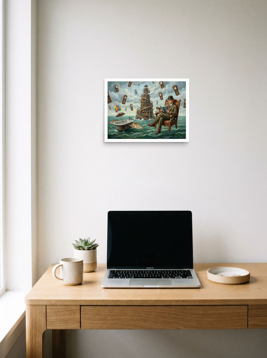 Reading in the Sea of Time Mockup