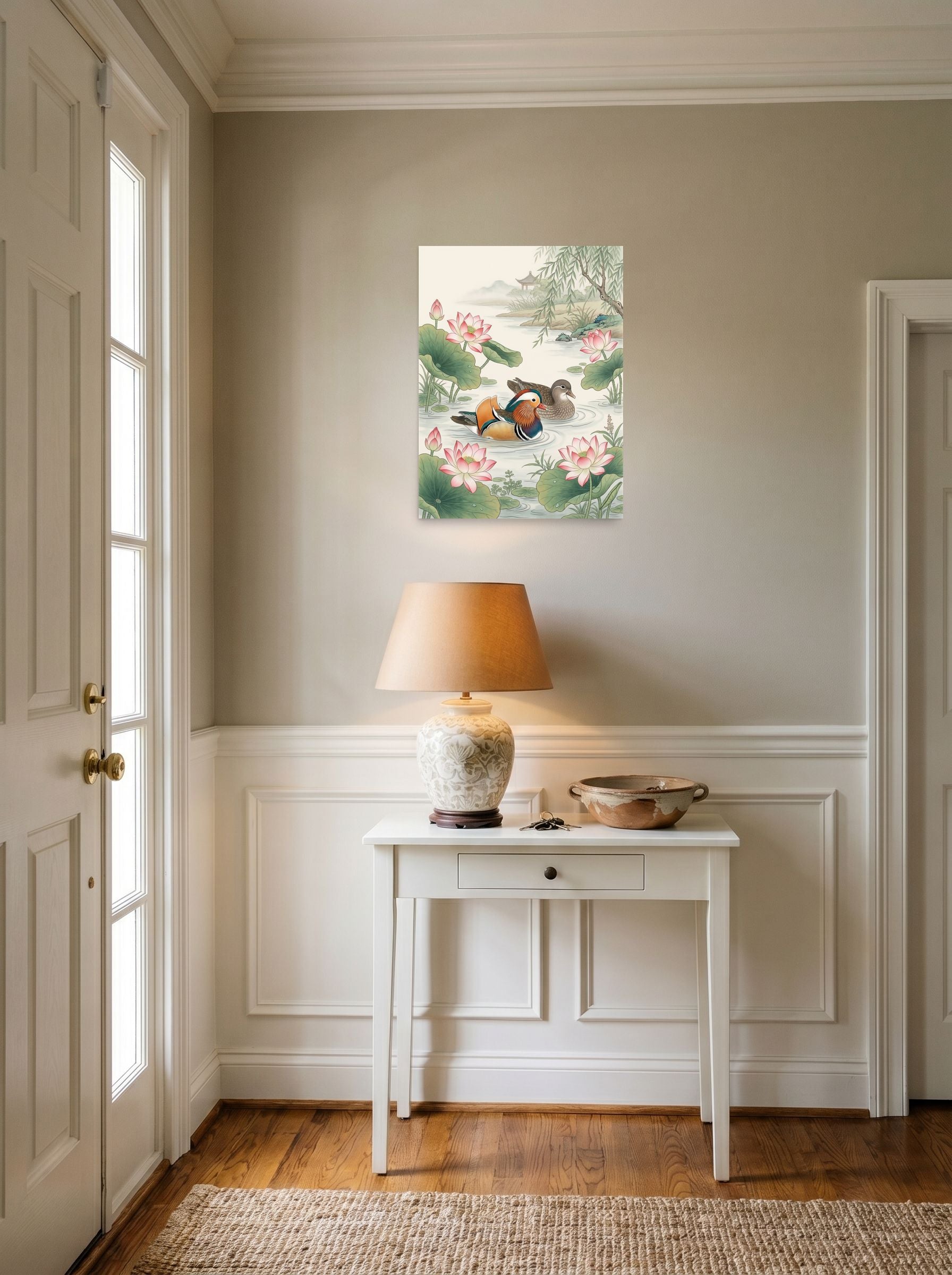 Mandarin Ducks in the Lotus Pond Mockup