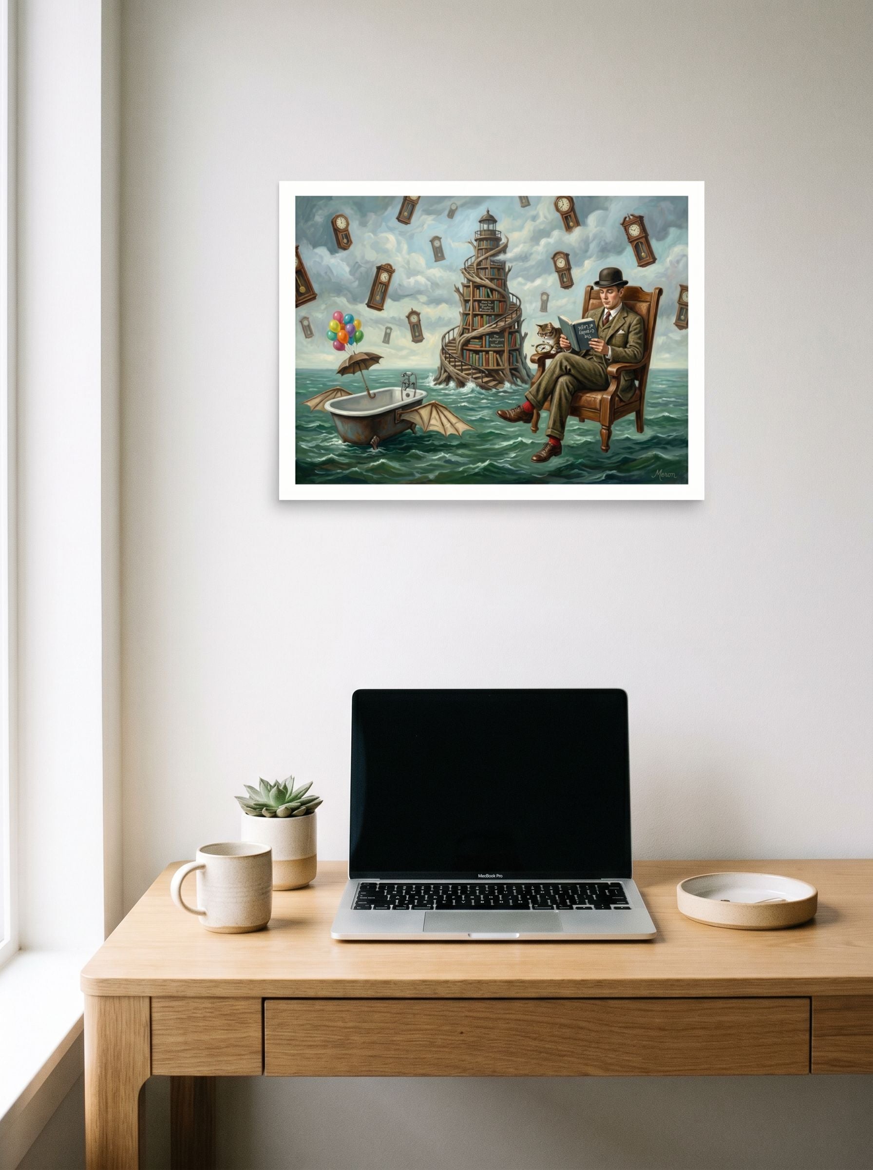 Reading in the Sea of Time Mockup